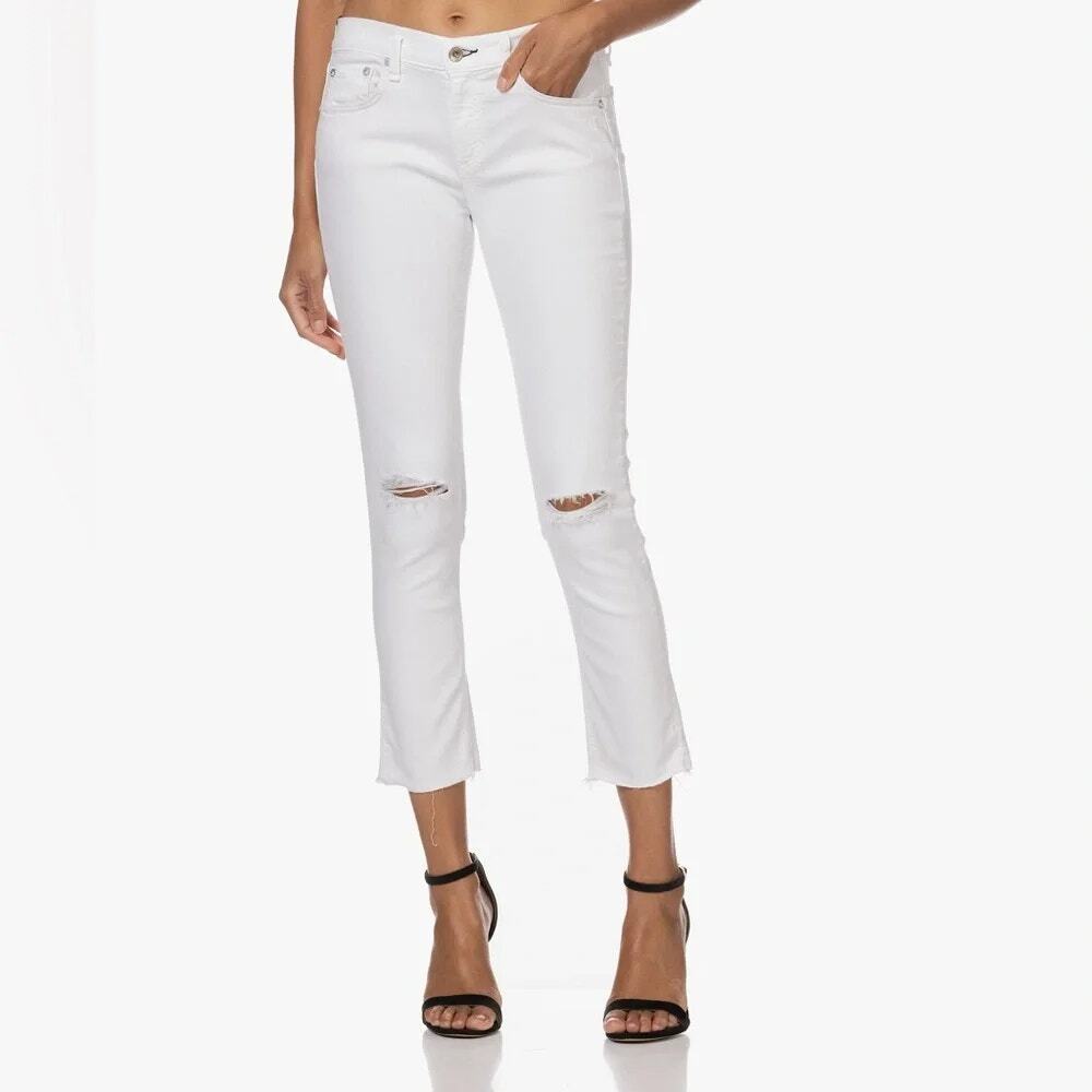 Rag & Bone Dre Low-rise Destroyed Slim Boyfriend Jeans - NWT Sz 24